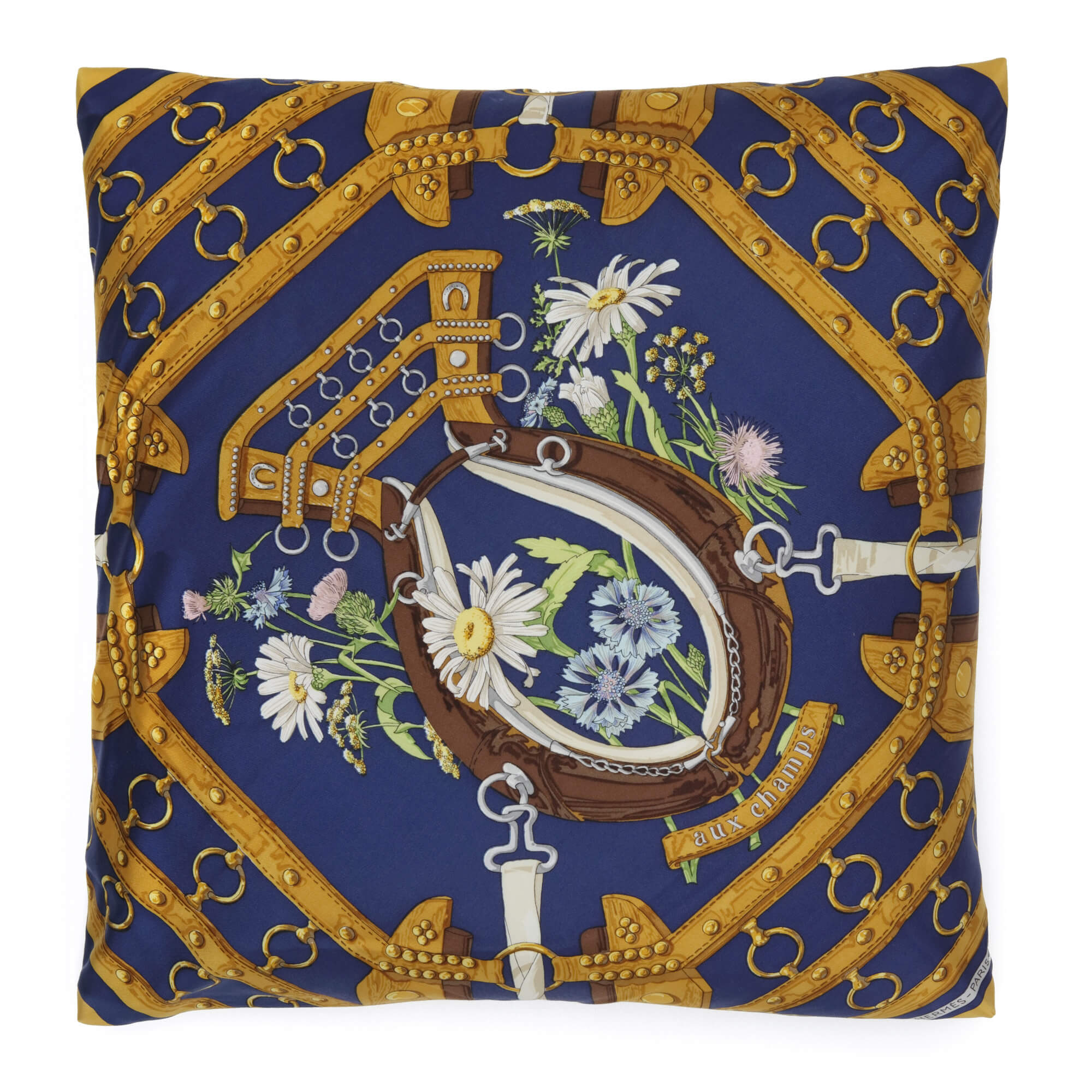 Aux Champs Vintage Hermès Scarf Pillow - Truville Designs